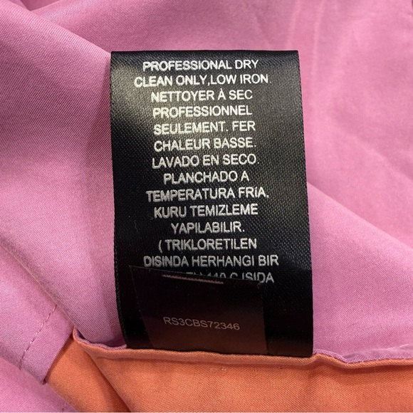 Tibi Silk Colorblock Racerback Tank Purple Orange Sleeveless Top Size 10 NWT - Picture 10 of 10